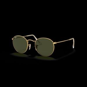 Ray Ban round sunglasses - gold with dark green tint